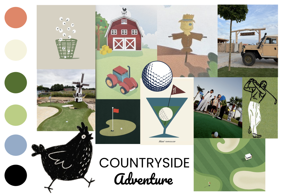 Koncept og visuel retning for Countryside Minigolf